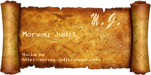 Morvay Judit névjegykártya